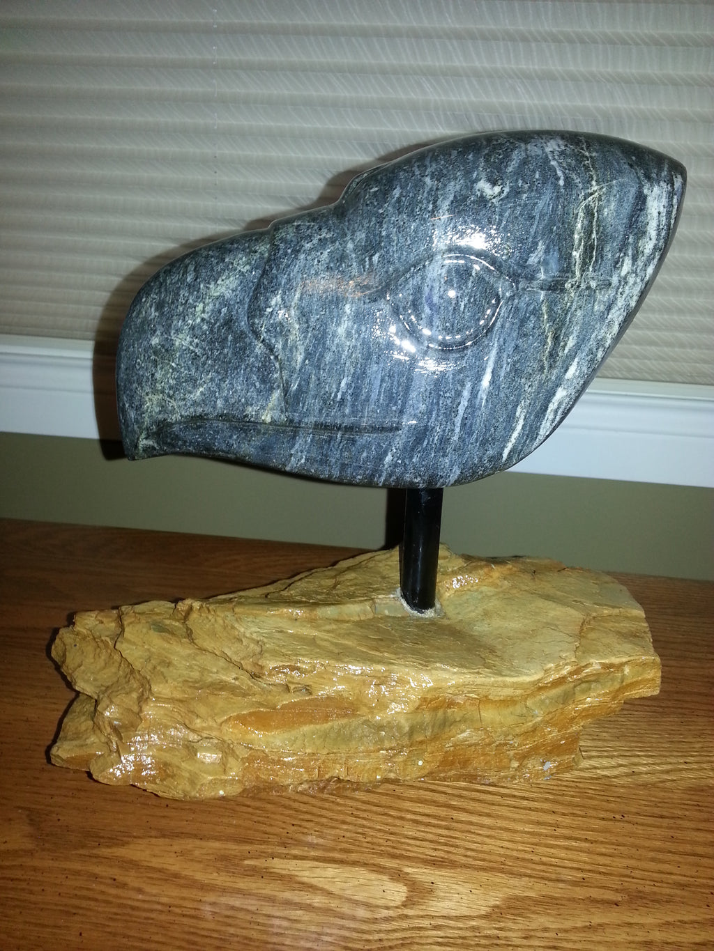 Eagle Head Stone Sculpture