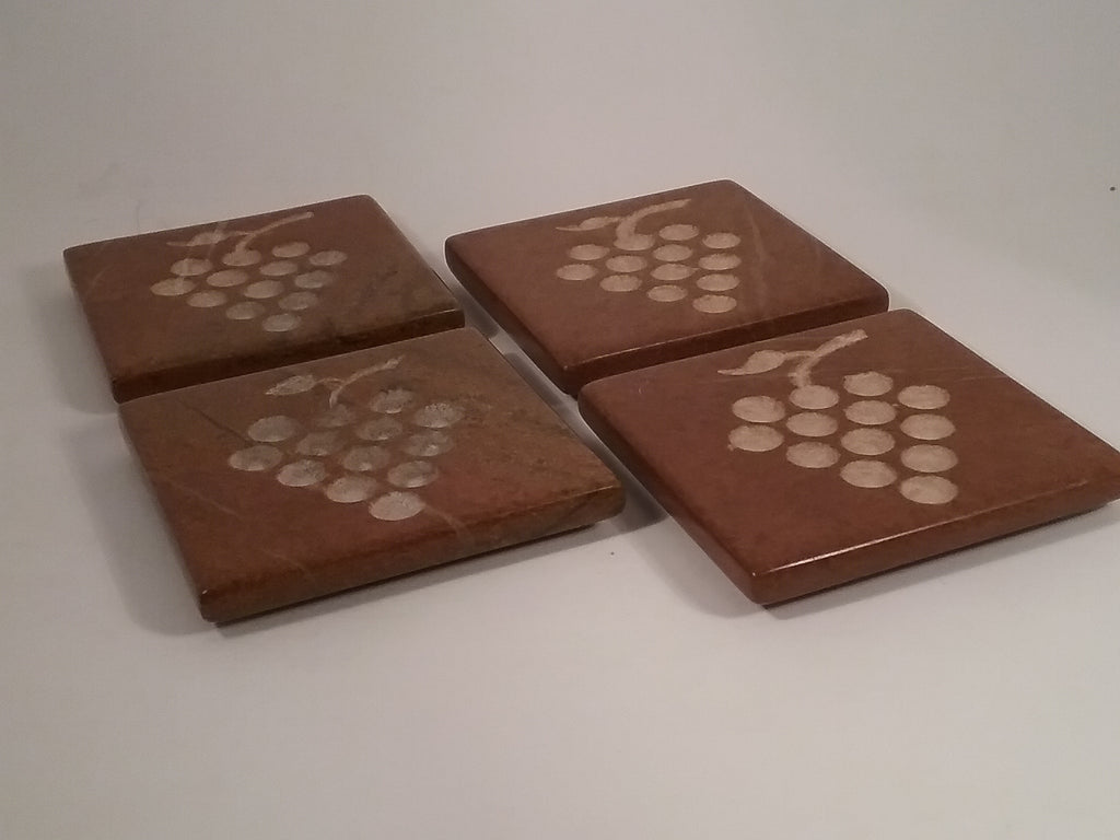 Stone Coasters – Grape Vine Set