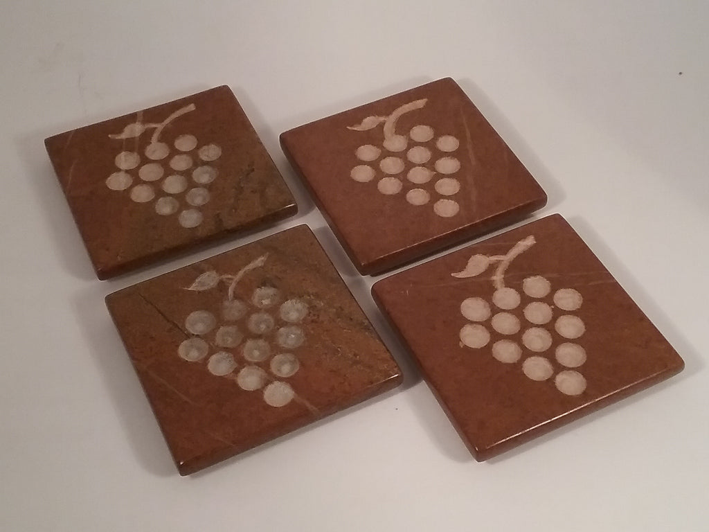 Stone Coasters – Grape Vine Set