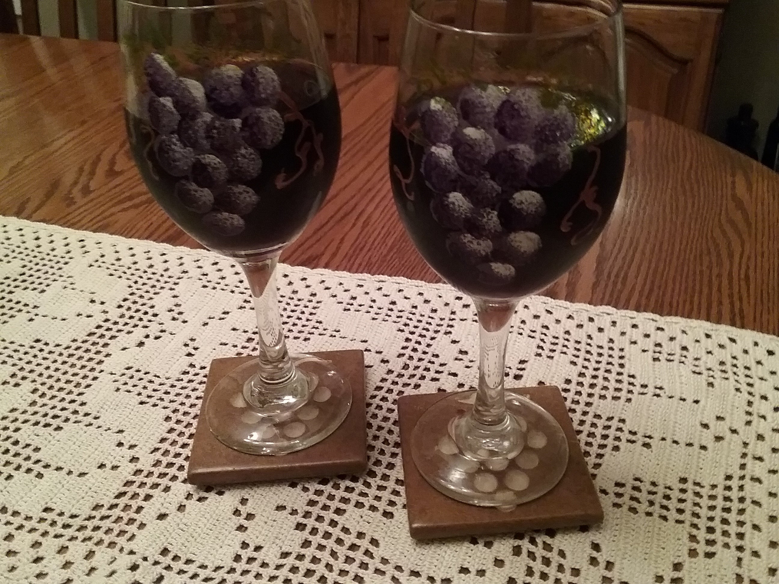 Stone Coasters – Grape Vine Set