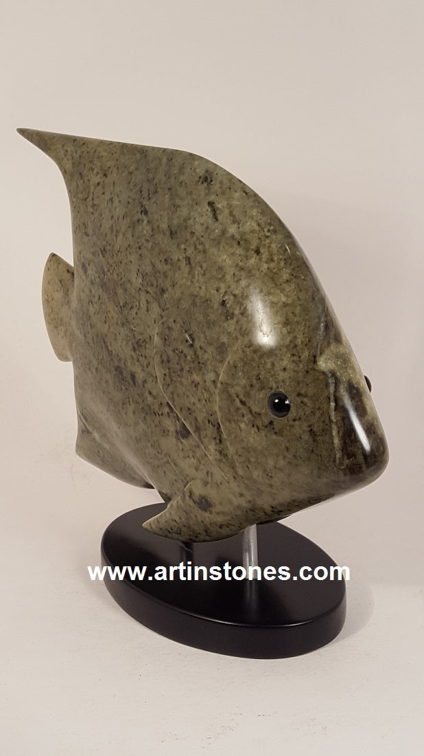 Angel Fish Stone Sculpture