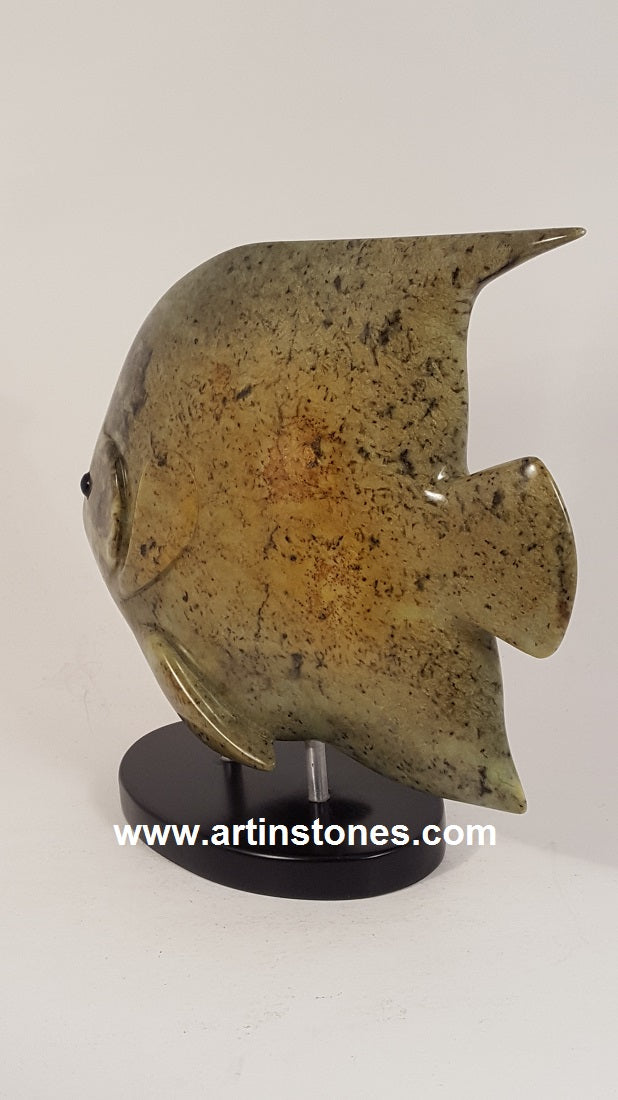 Angel Fish Stone Sculpture