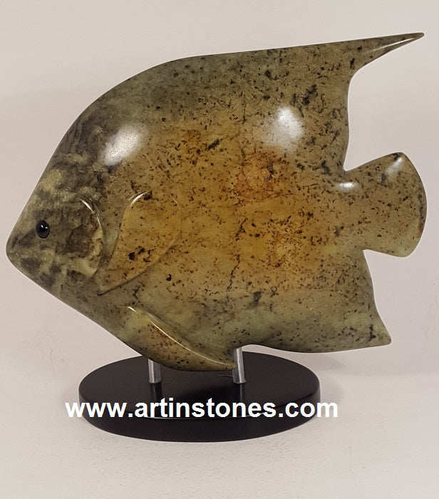 Angel Fish Stone Sculpture