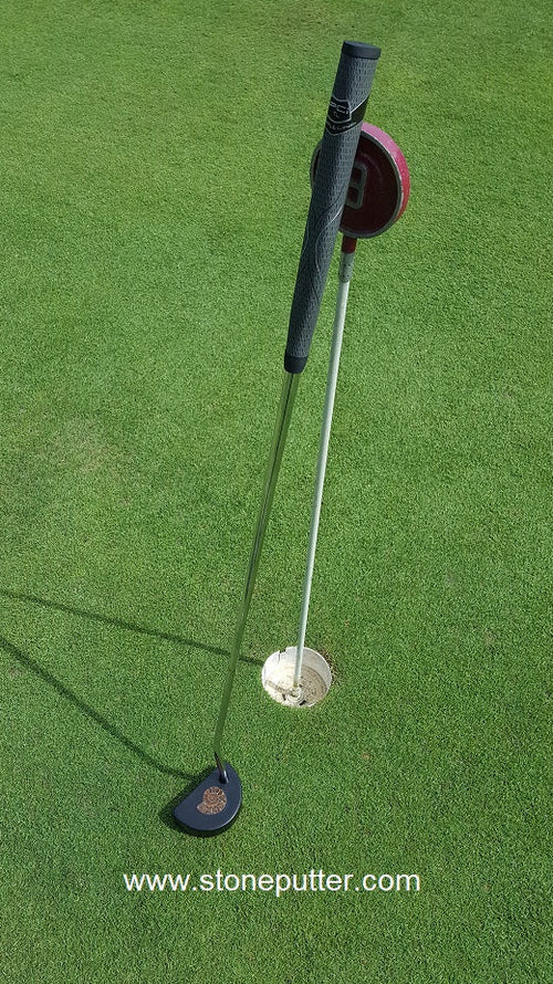 Fossil Series Custom Stone Putter with African Wonderstone head with cretaceous fossil inset