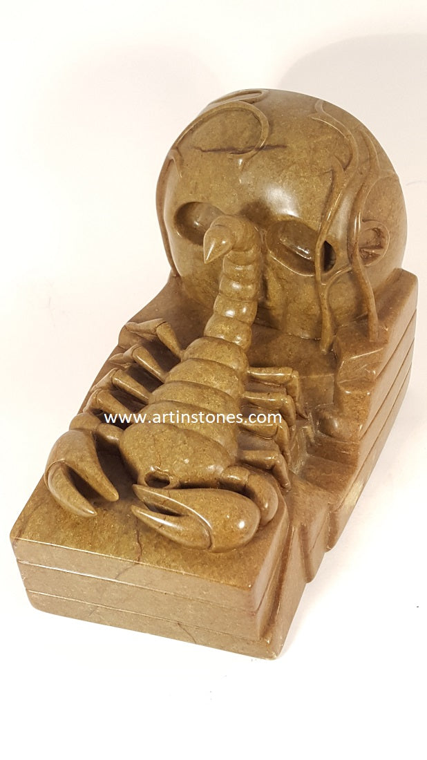 Mayan Scorpion Stone Sculpture