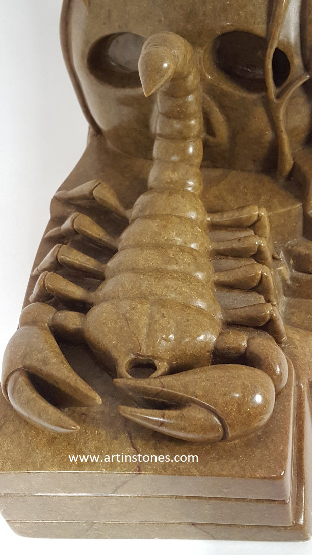 Mayan Scorpion Stone Sculpture