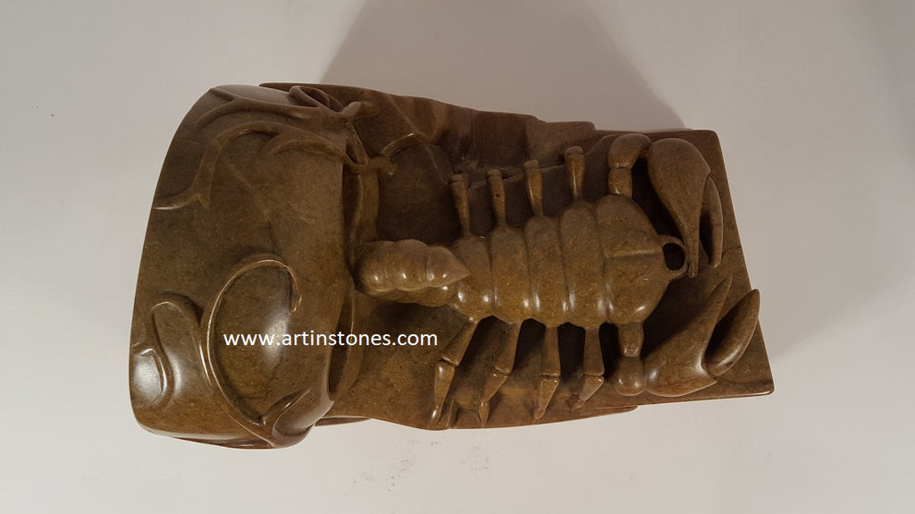 Mayan Scorpion Stone Sculpture