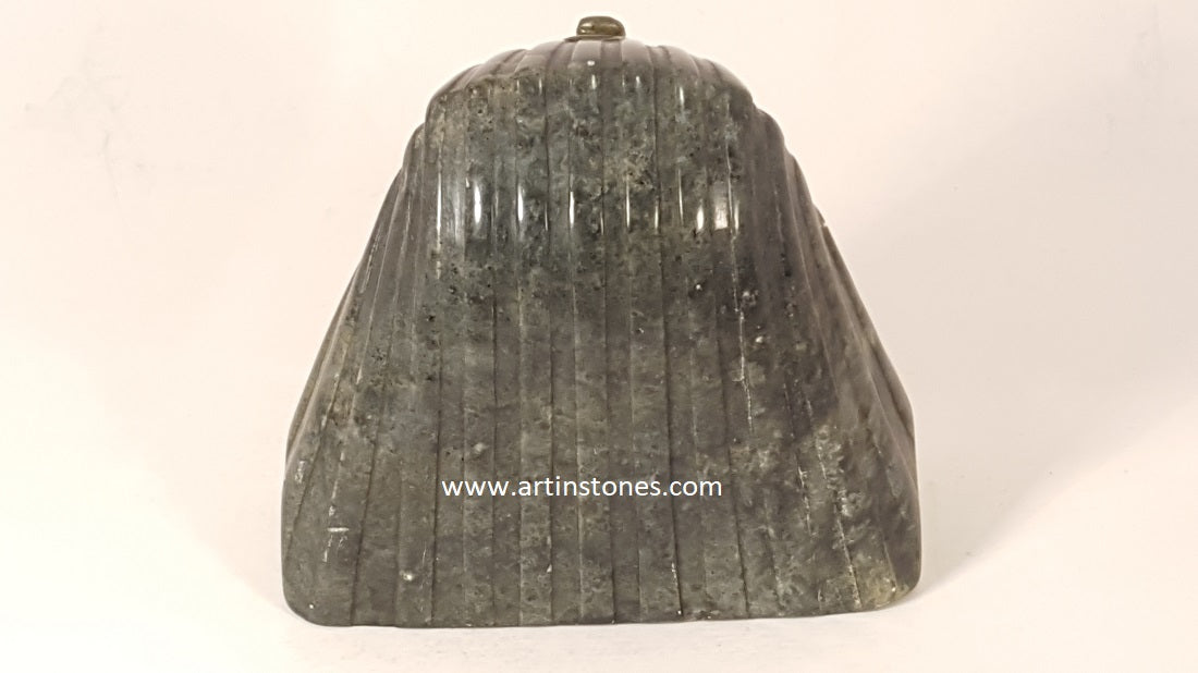 Pharaoh Head Soapstone Sculpture