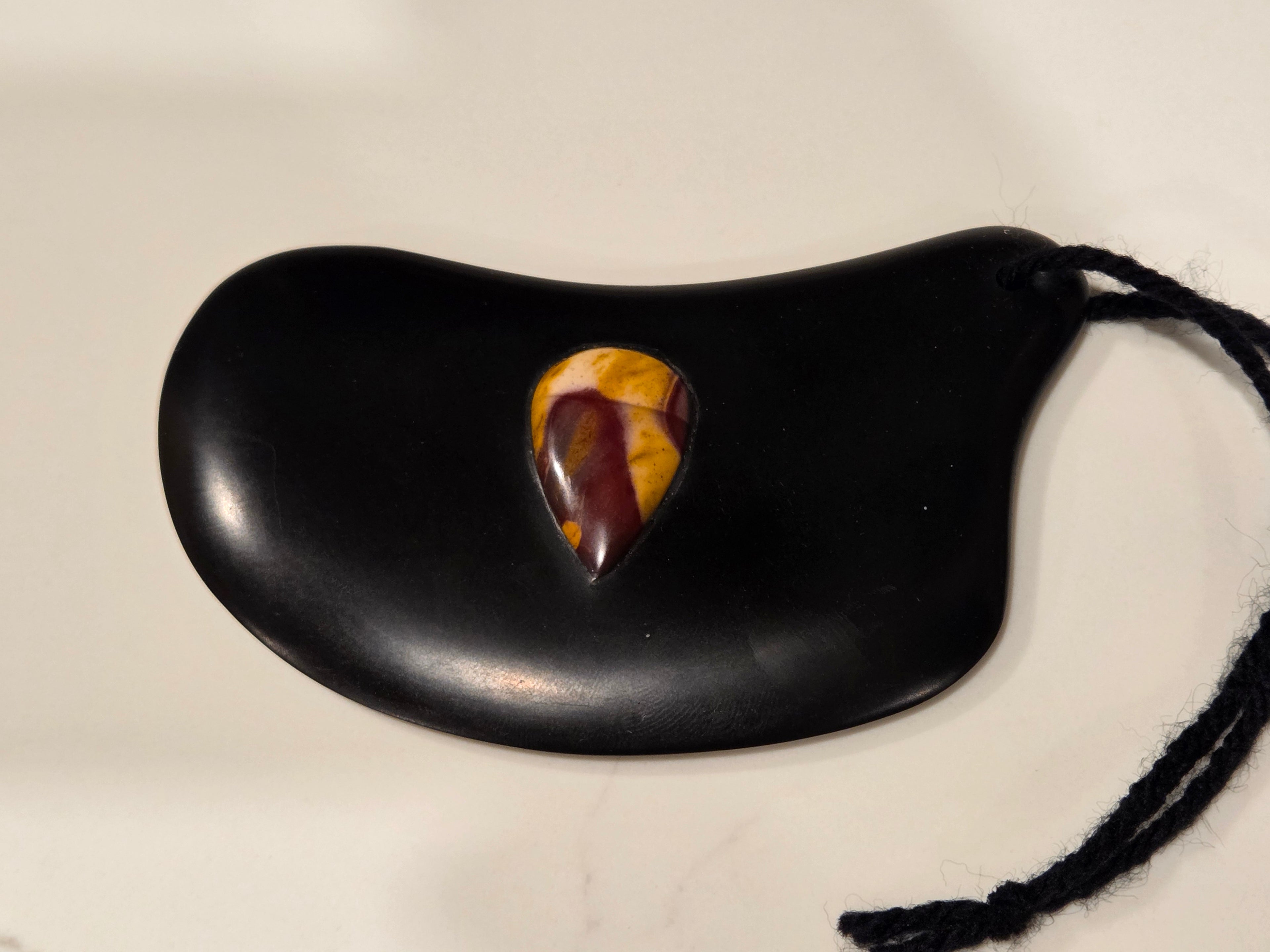 Gua Sha Massage Stone with Mookaite Jasper inset