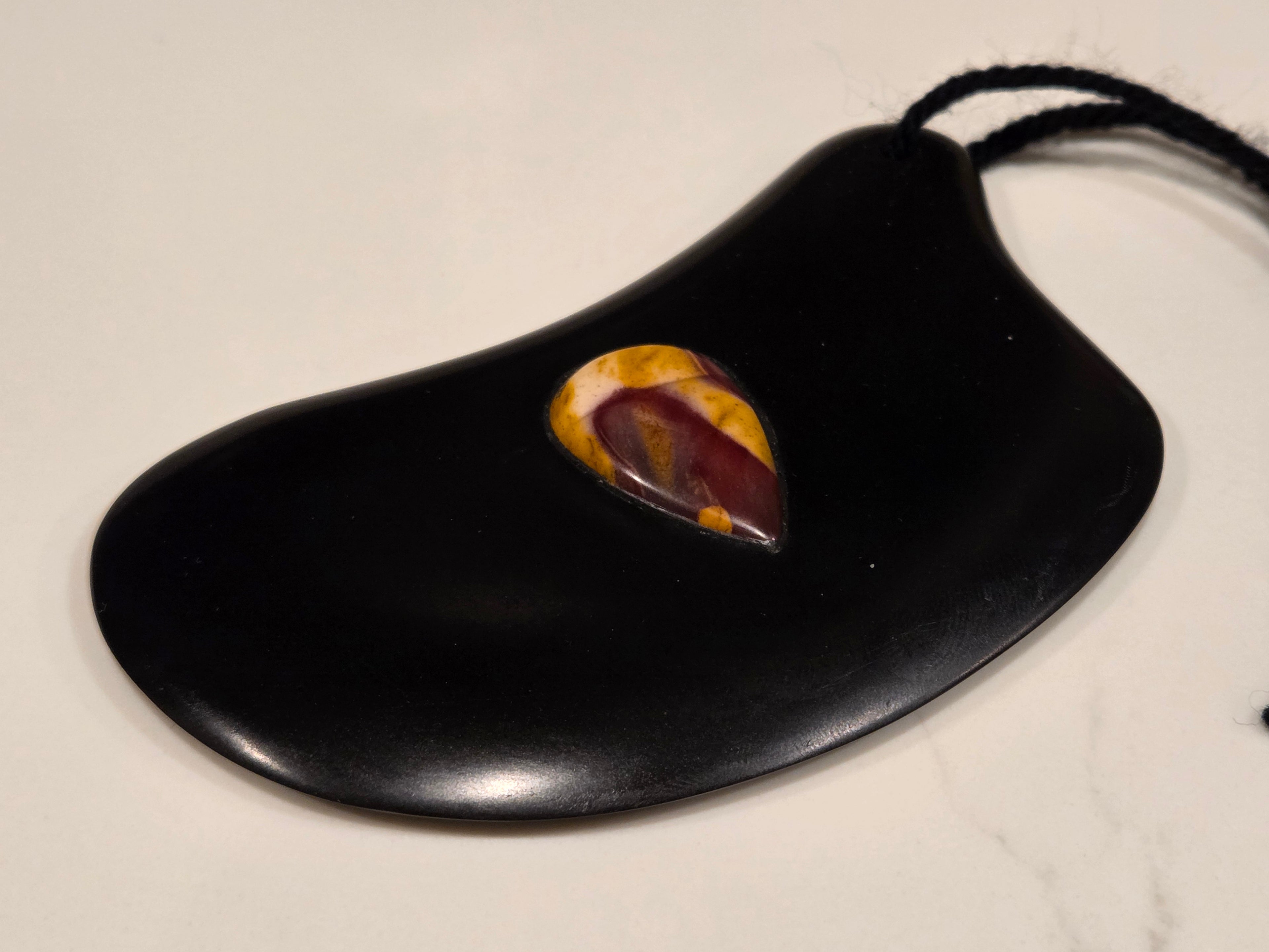 Gua Sha Massage Stone with Mookaite Jasper inset