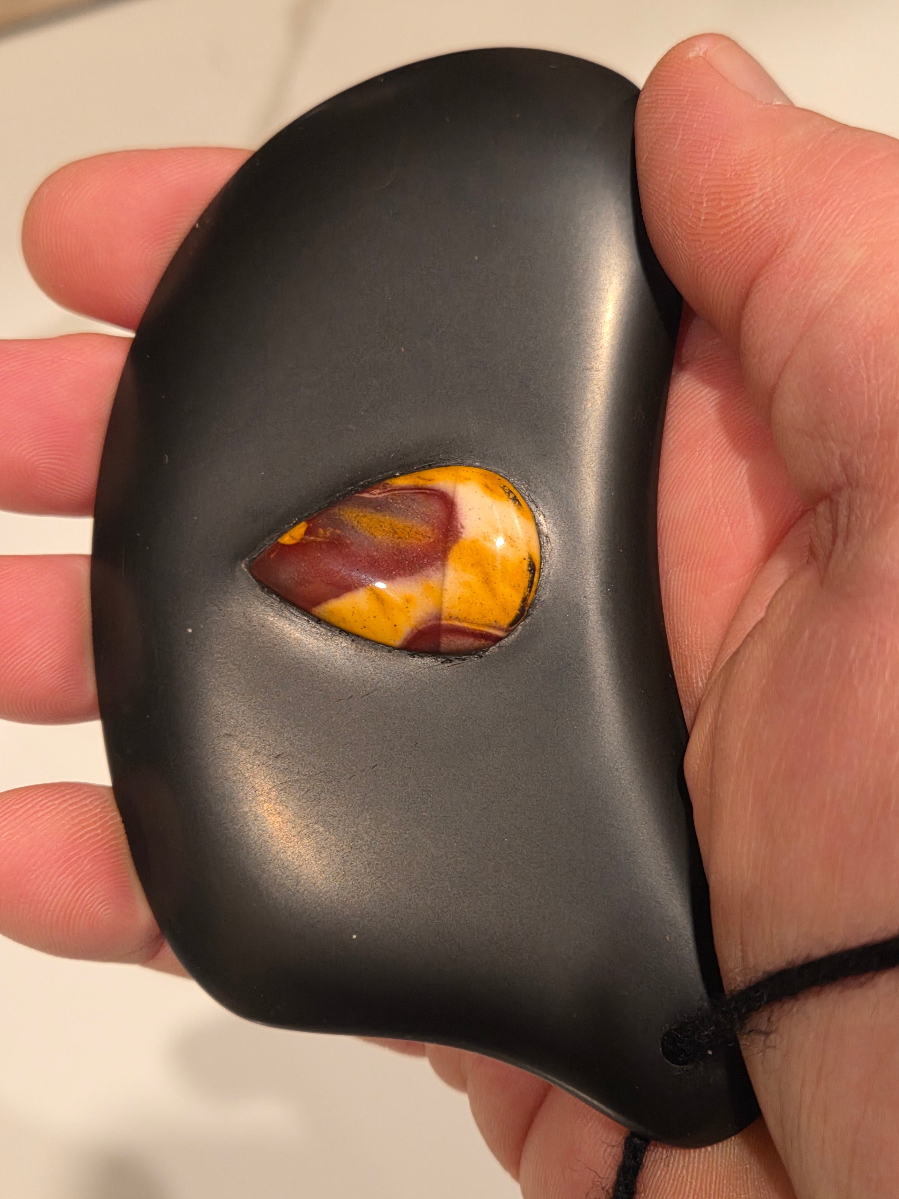Gua Sha Massage Stone with Mookaite Jasper inset