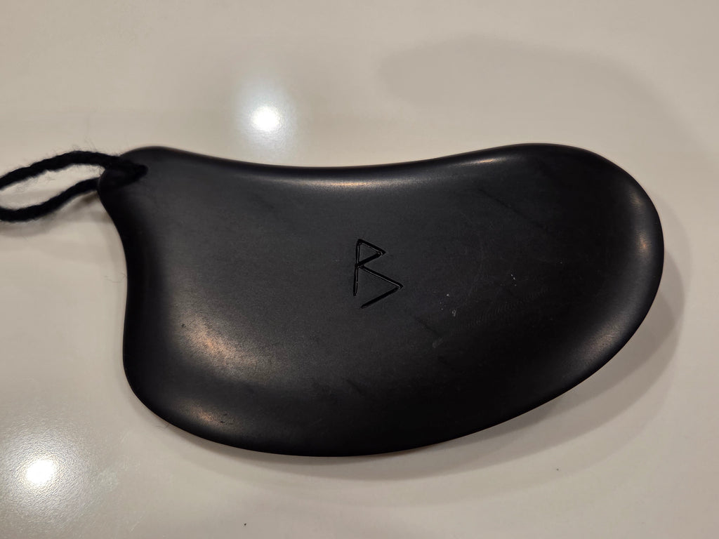 Gua Sha Massage Stone with Jade Inset