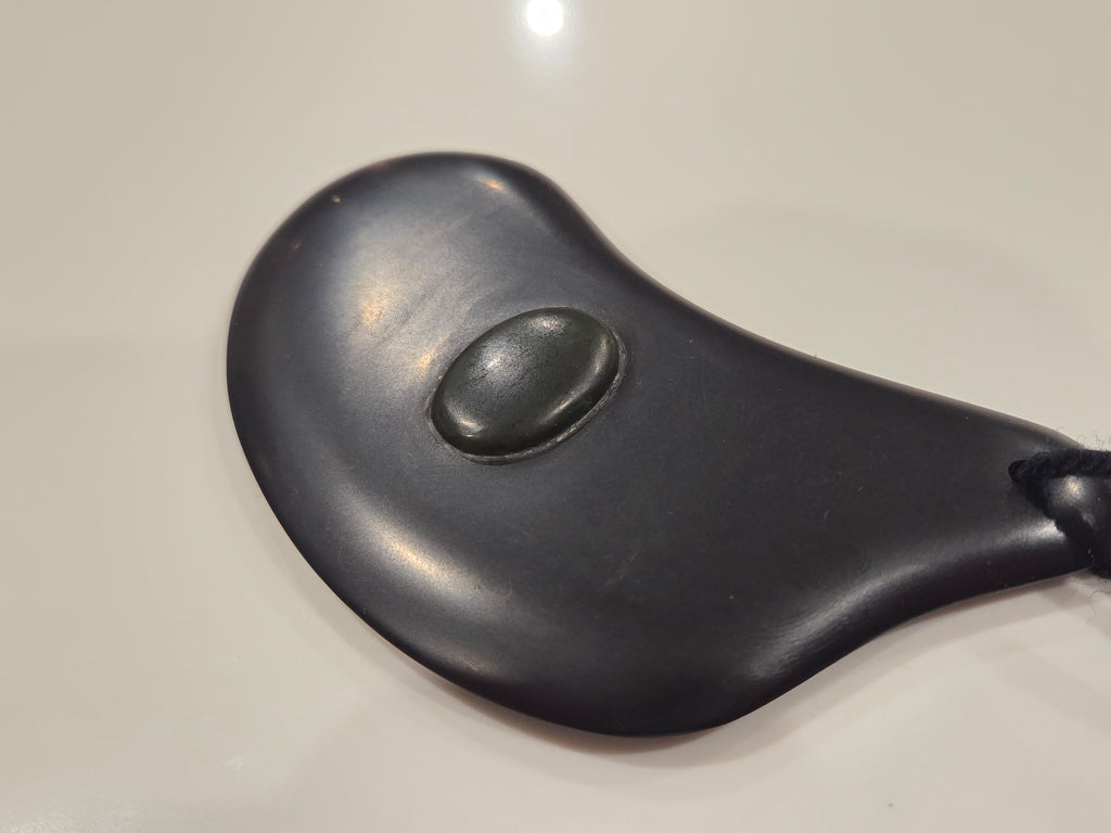 Gua Sha Massage Stone with Jade Inset