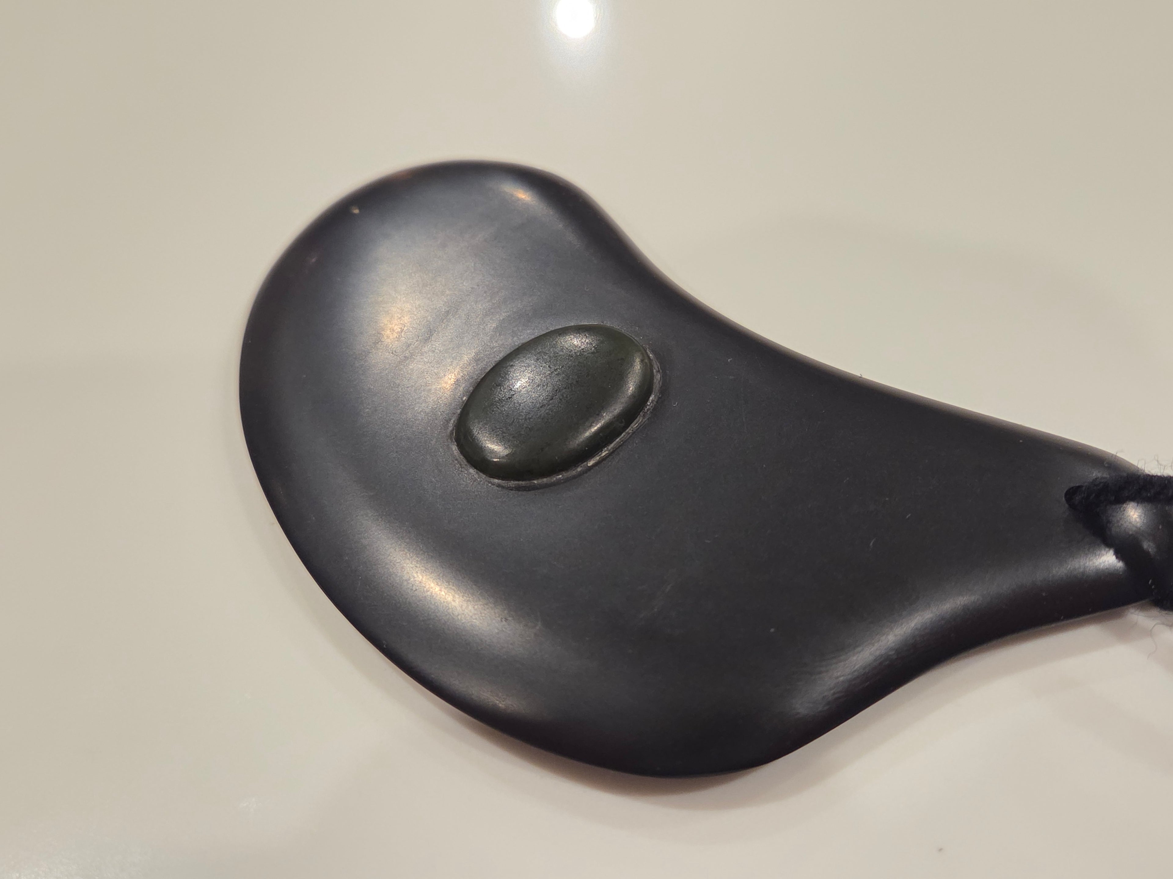 Gua Sha Massage Stone with Jade Inset