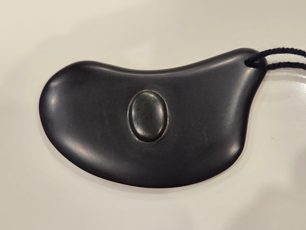 Gua Sha Massage Stone with Jade Inset