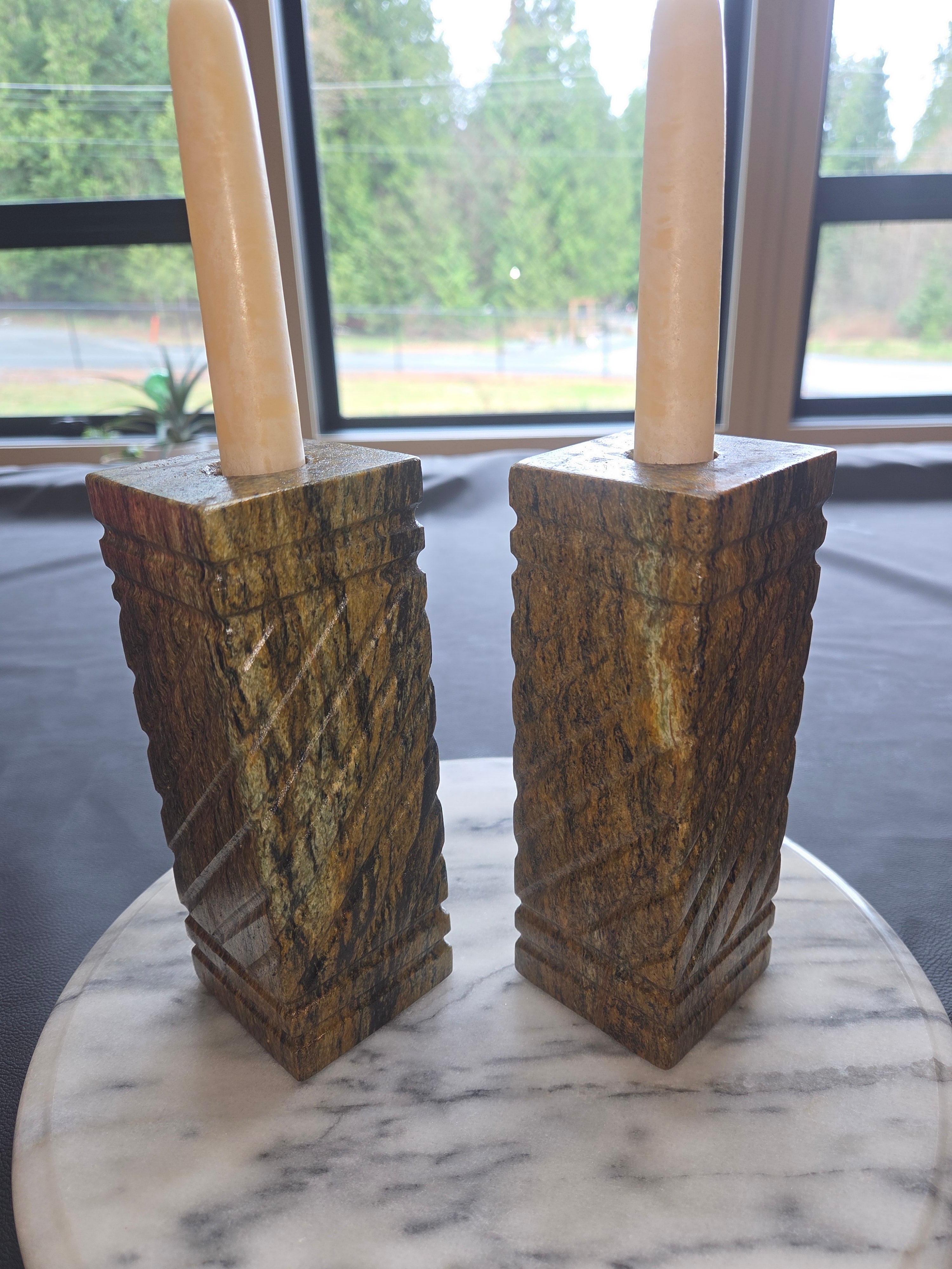 Stone Candle Holders