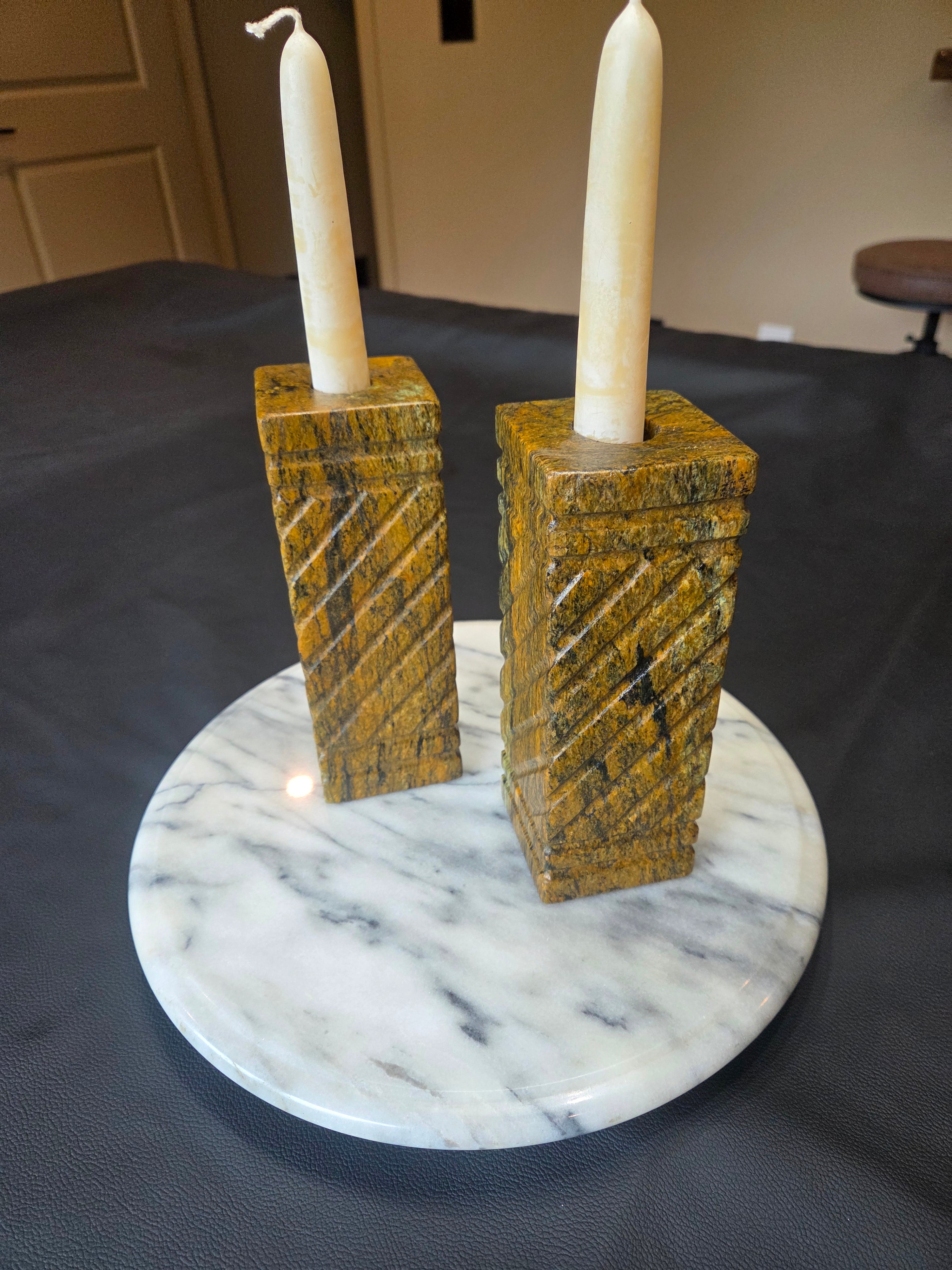 Stone Candle Holders