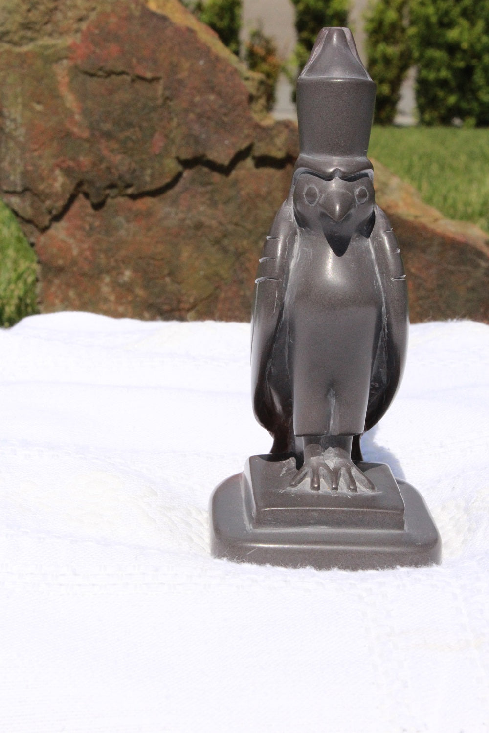 Egyptian God Horus Stone Sculpture