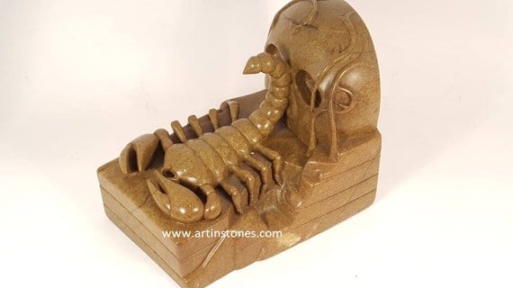 Mayan Scorpion Stone Sculpture