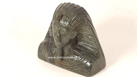 Pharaoh Head Soapstone Sculpture